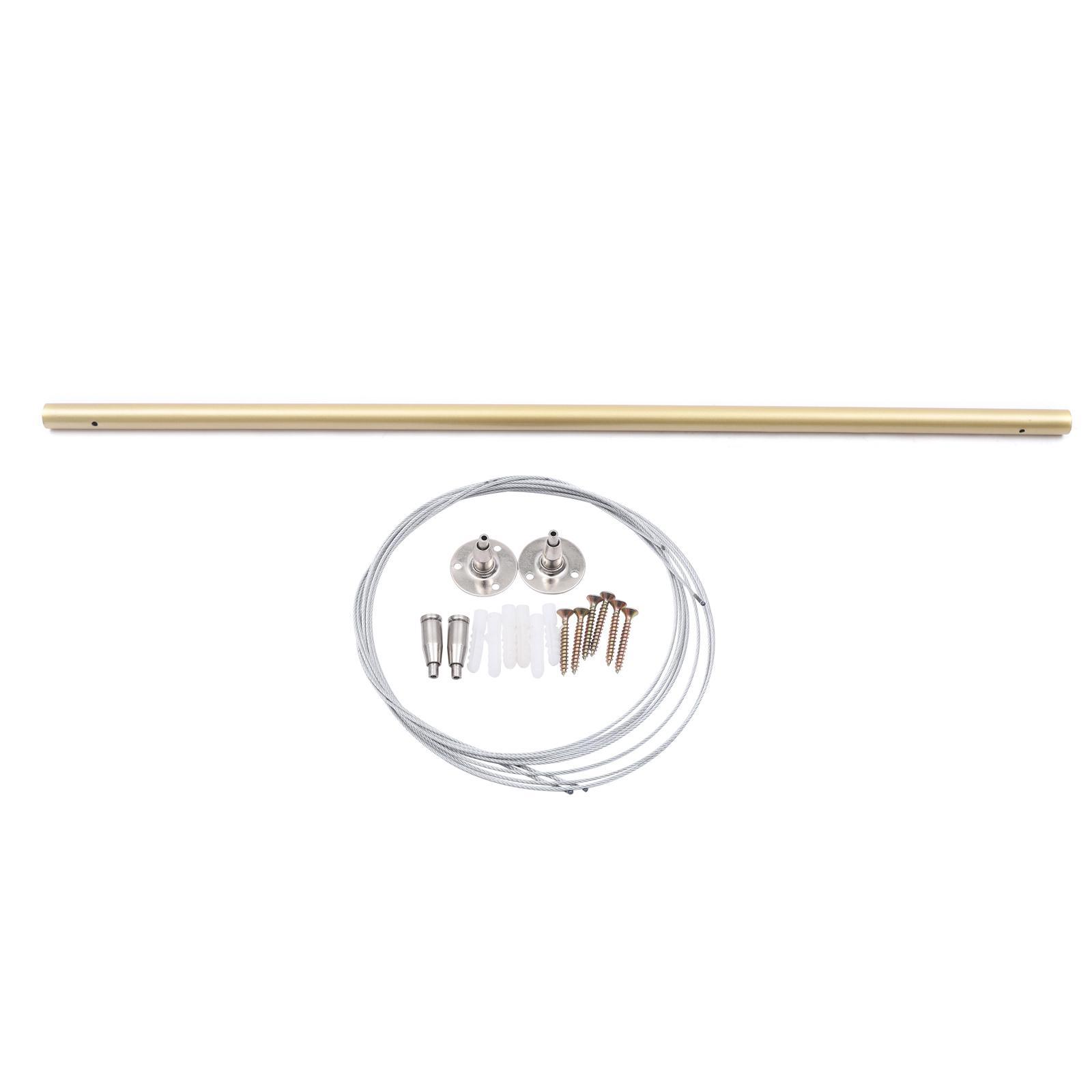 Adjustable Height Ceiling Mounted Hanging Clothing Rack, Heavy Duty 66 lbs Load, Gold & Silver Metal Garment Display Rack for Retail Shop Home Laundry Room Closet Organizer Adjustable Height Ceiling Mounted Hanging Clothing Rack, Heavy Duty 66 lbs Load, Gold & Silver Metal Garment Display Rack for Retail Shop Home Laundry Room Closet Organizer