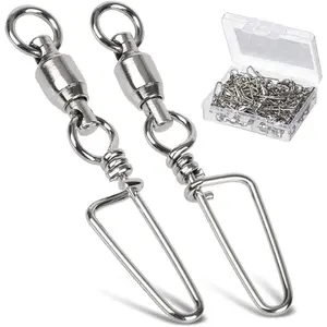 High Strength Fishing Snap Swivels - Stainless Steel Ball Bearing Swivels - Saltwater & Freshwater Fishing