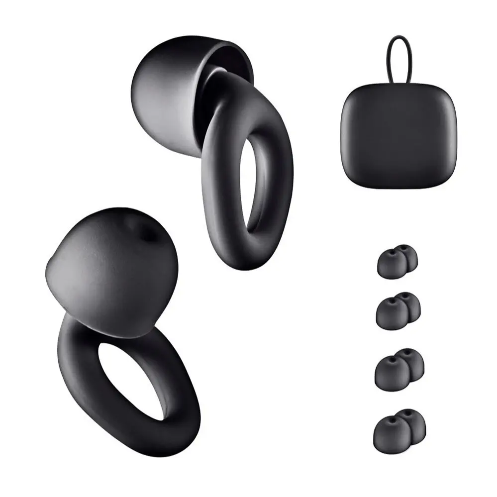 SPRISE Soft Ear Plugs, Noise Reducing Ear Plugs for Noise Reduction, 28 Db Noise Cancelling, 8 Silicone Tips, XS/s/m/l Sizes, Ideal for Travel and Social Events