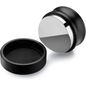 58.5mm Coffee Distribution Tool - Espresso Coffee Leveler Tool for 58mm Portafilter - Barista Espresso Accessories - Adjustable Depth - Stainless Steel base - Distributor Stand