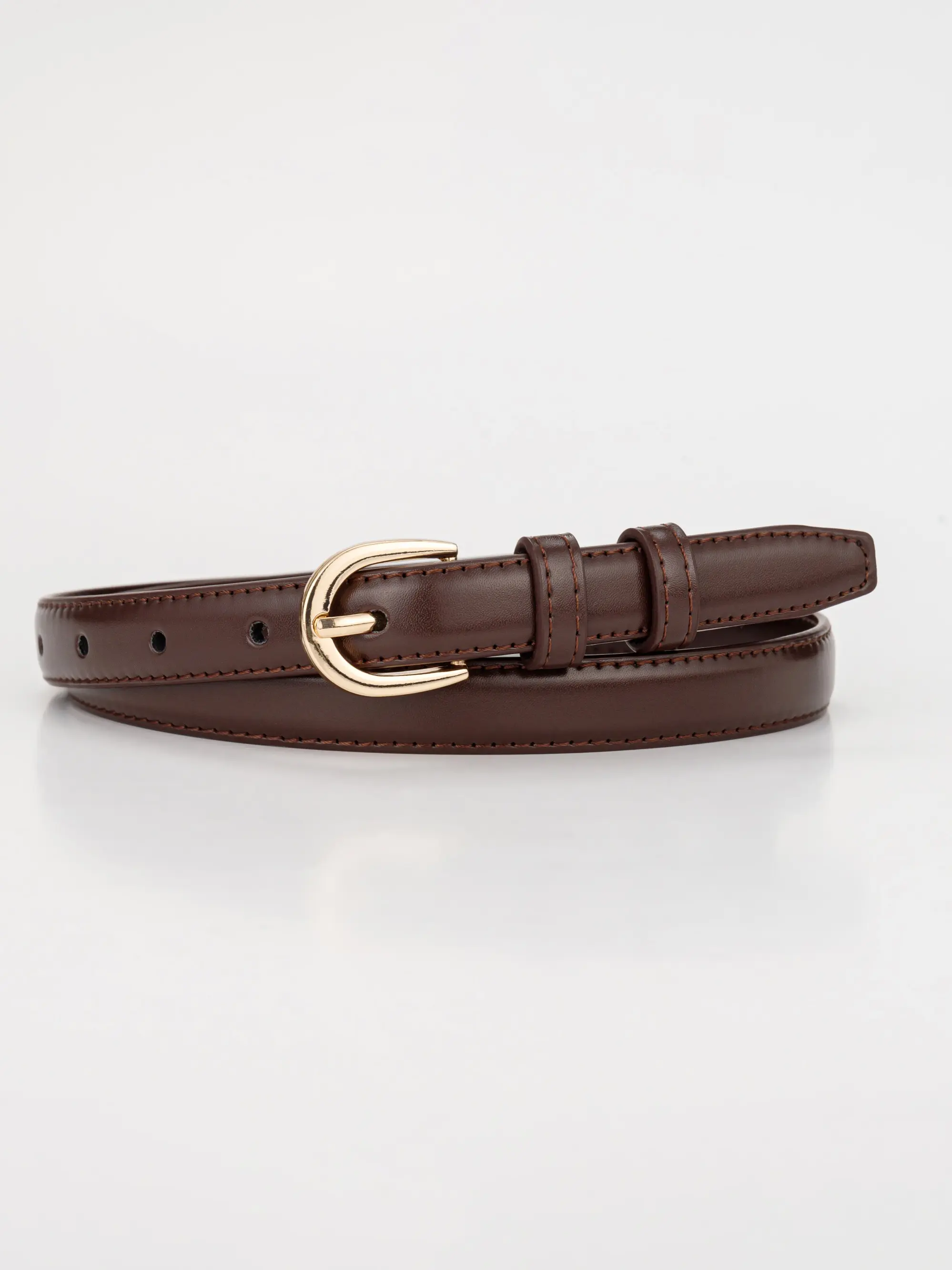 Half Elliptical Buckle PU Leather Belt, Unisex Fashion Accessory, Versatile Waist Decor, Trendy and Stylish, Suitable for All Seasons