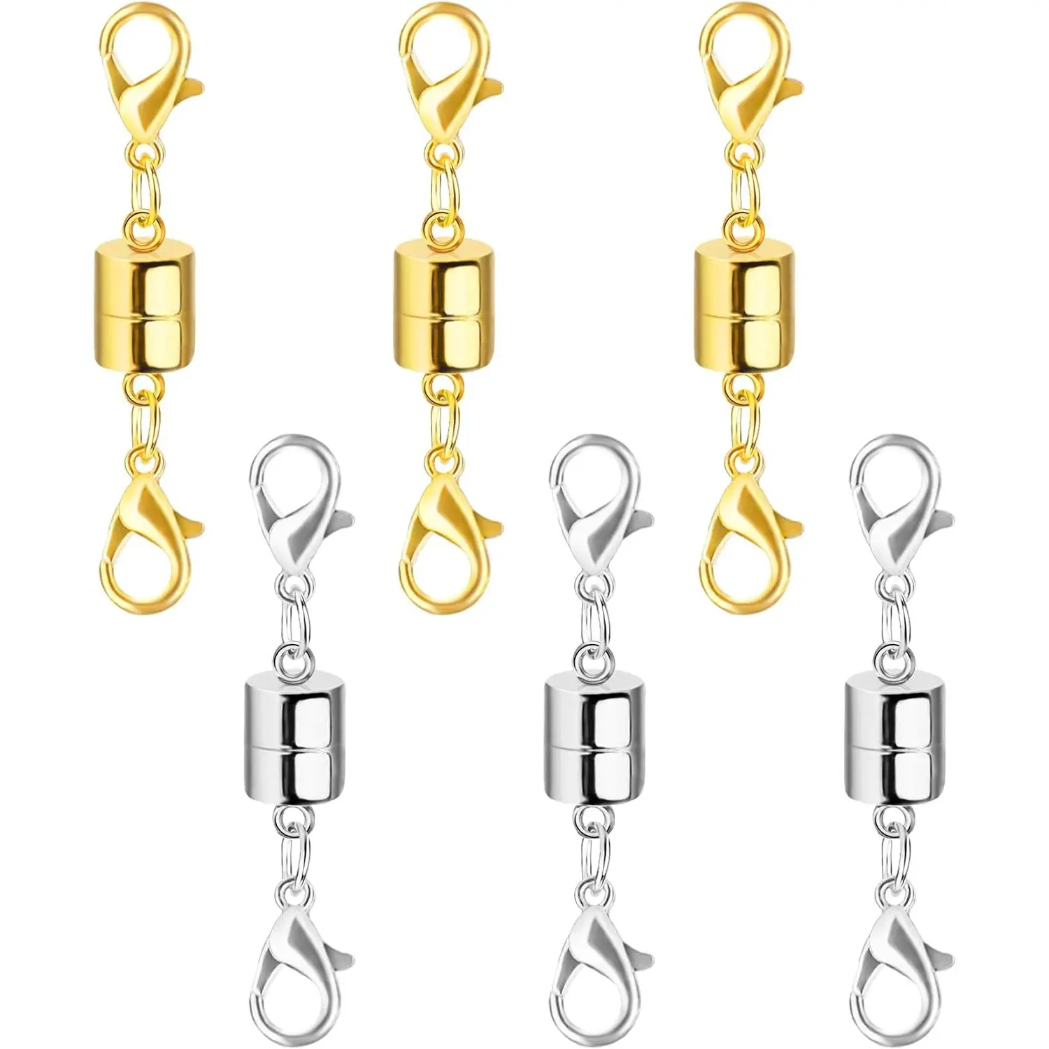 Necklace Clasp and Closures with Double Lobster Clasp, 14K  and  Necklace Extenders for Women   Clasps for Necklaces, Bracelet Necklace Extender(6PCS)