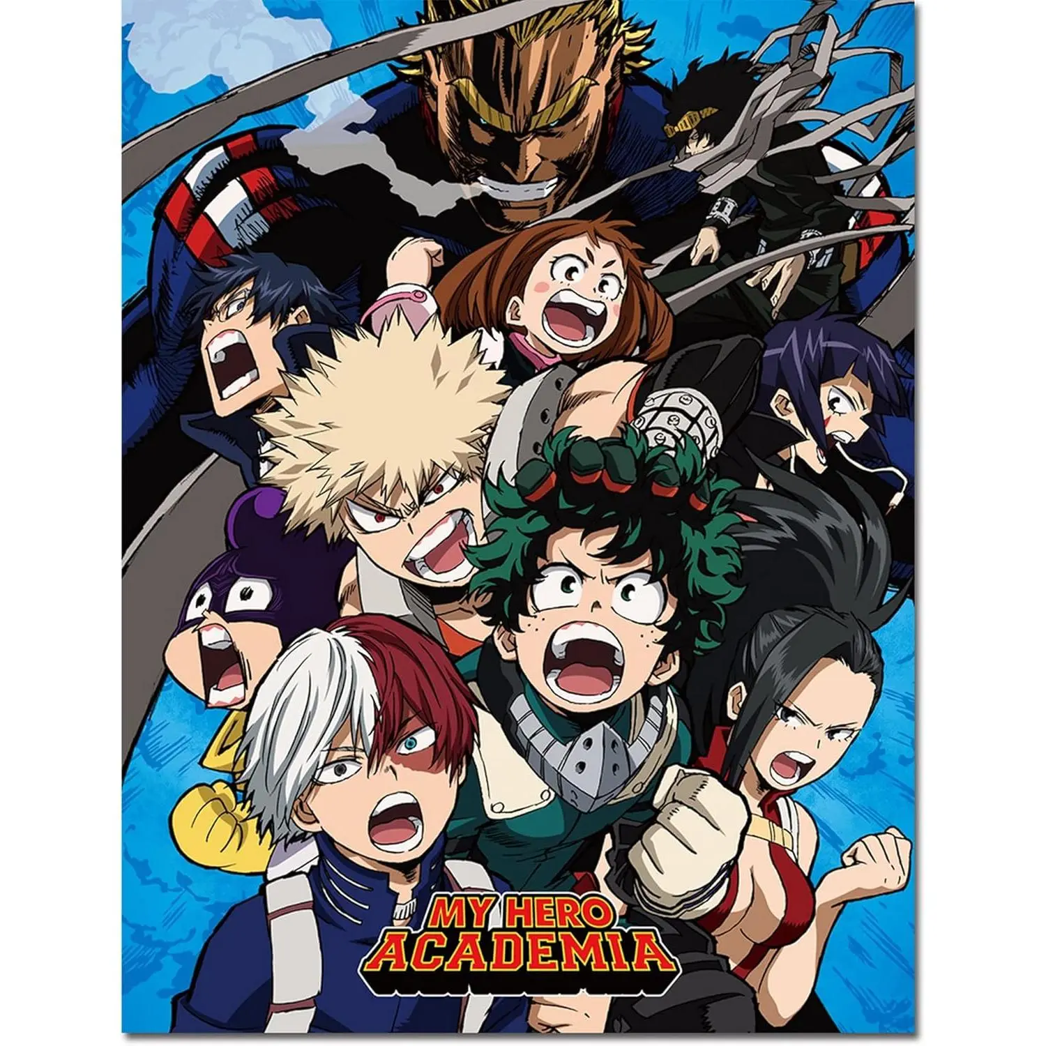 My Hero Academia flannel blanket, available in multiple sizes, suitable for living rooms and bedrooms