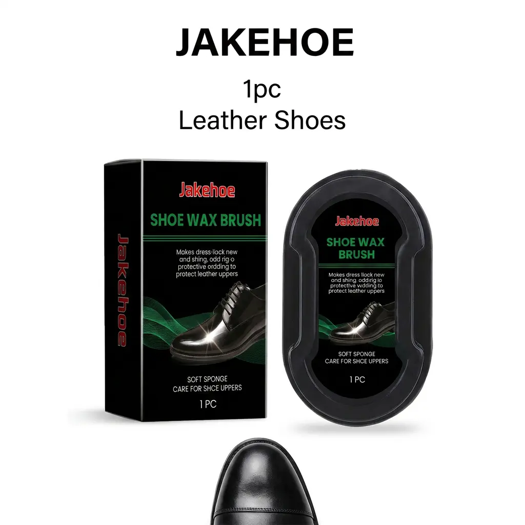 JAKEHOE Leather Shoe Shine Sponge 1pc, Shoe Wax Brush for Daily Shoe Polishing and Upper Care