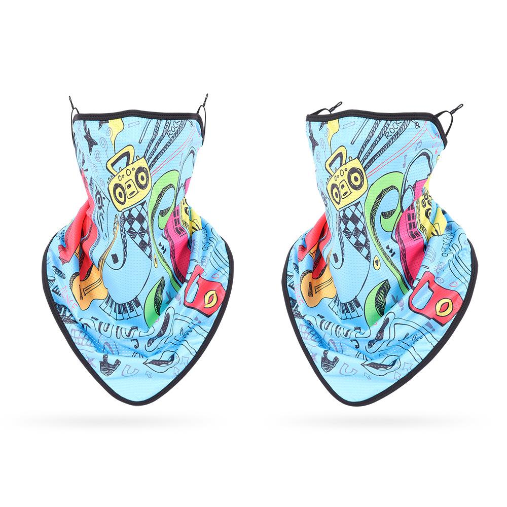 Adjustable Extended Ear-Loop Face Mask – Unisex Outdoor Sports Cycling Neck Gaiter, UV Protection Breathable Mesh Ice Silk Neck Scarf