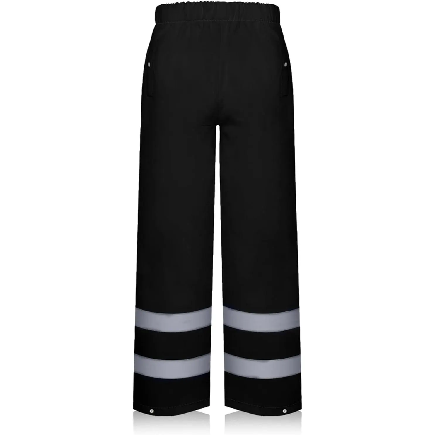 Class 3 Reflective Rain Suits for Men - Waterproof Lightweight Pants With Hood, High Visibility Gear for Safety Work & Outdoors, Durable, 2XL-3XL Black