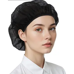 6 Pcs Chef Hat Unisex Elastic Kitchen Cooking Hat Food Service Hair Nets Mesh Cap Cooking Chef CapGift.