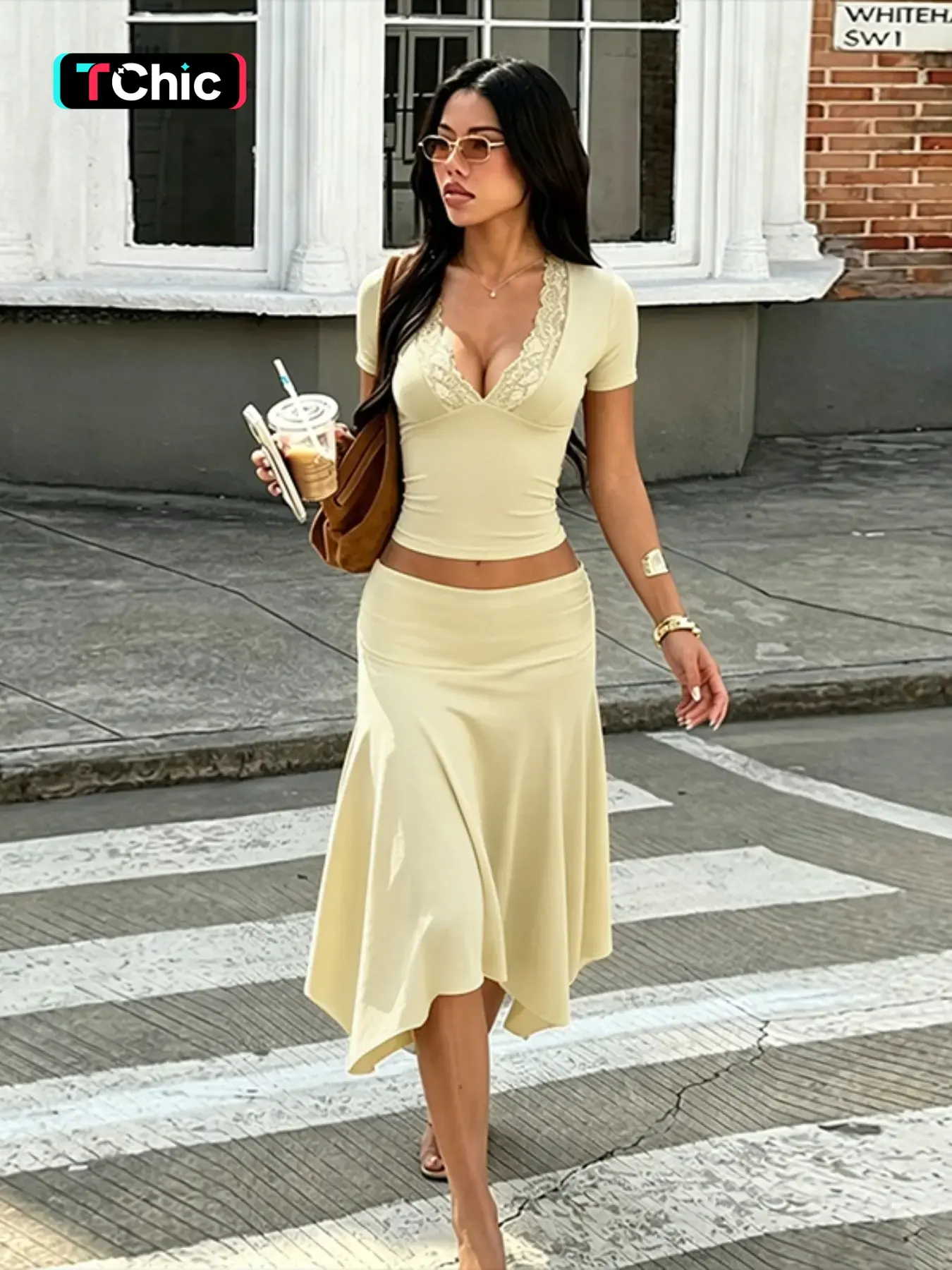 Floral Print Short Top and Skirt Set, Elegant Chic Women's, Perfect for Daily Wear, Comfortable and Stylish Design, Ideal for All Seasons, Skirt Top Sets