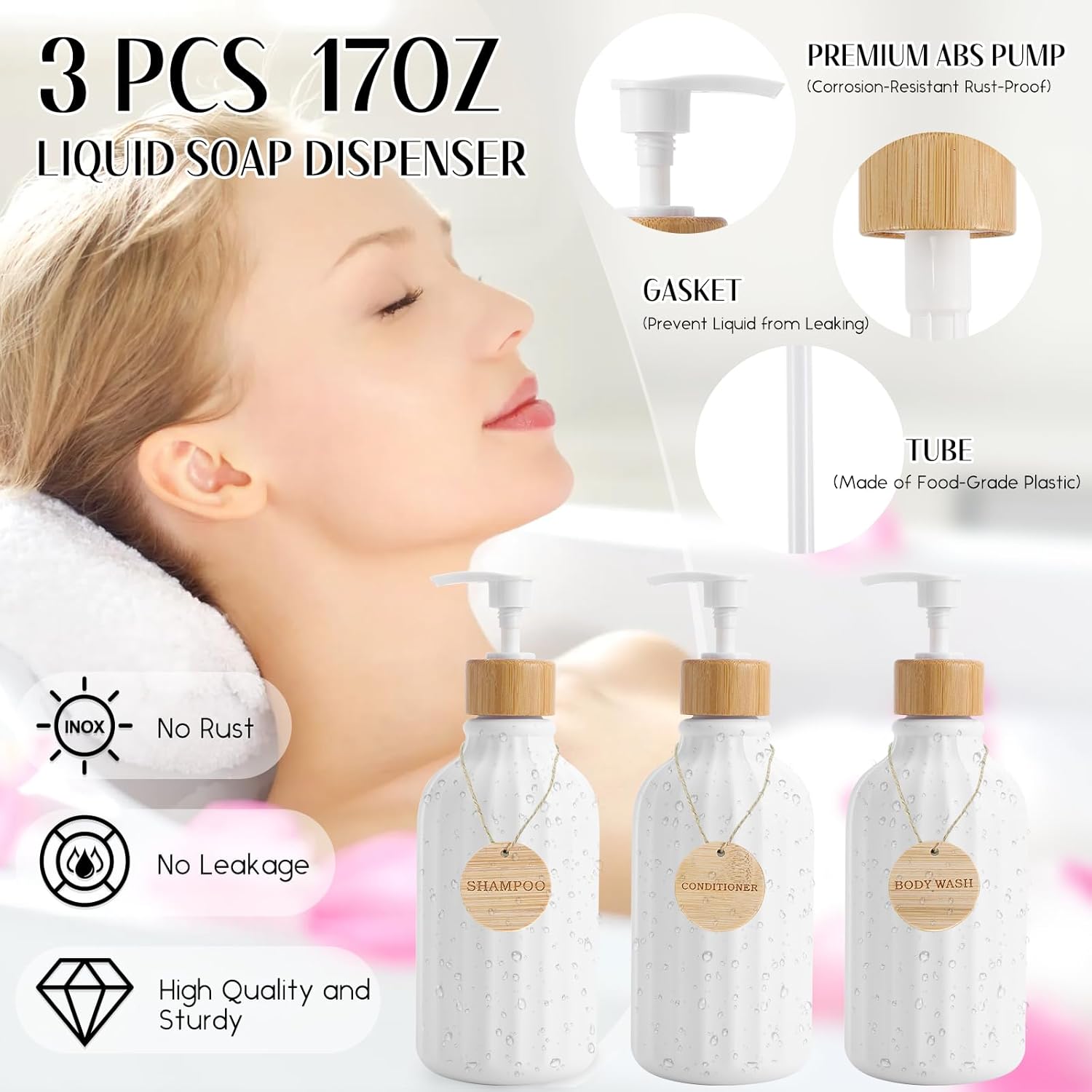 Bathroom Accessories Set White Bathroom Set with Trash Can,3PCS Lotion Soap Dispenser, Holder, Soap Dish,Tumbler Cup,6pcs Tags White Bath Accessories with Tray for Bathroom Decor Bathroom Accessories Set White Bathroom Set with Trash Can,3PCS Lotion Soap Dispenser, Holder, Soap Dish,Tumbler Cup,6pcs Tags White Bath Accessories with Tray for Bathroom Decor