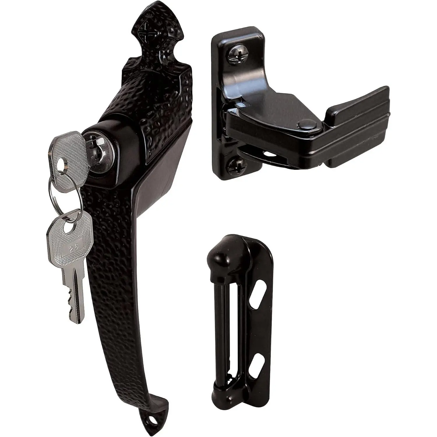 K 5080 1-3/4 Inch Black Colonial Push Button Lock with Key (Single Pack)Gift