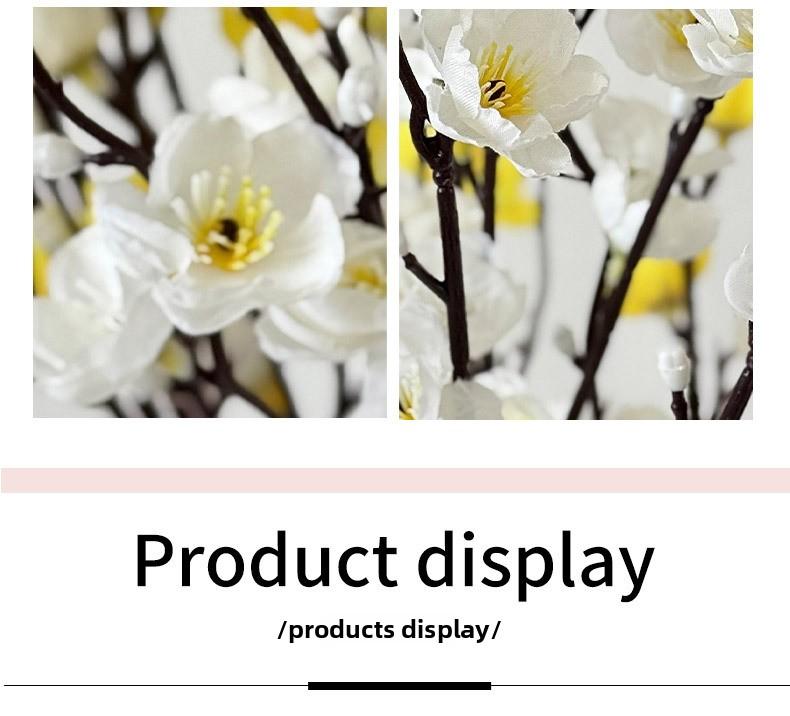 55CM single white mini plum blossom artificial flower for Chinese-style home decoration