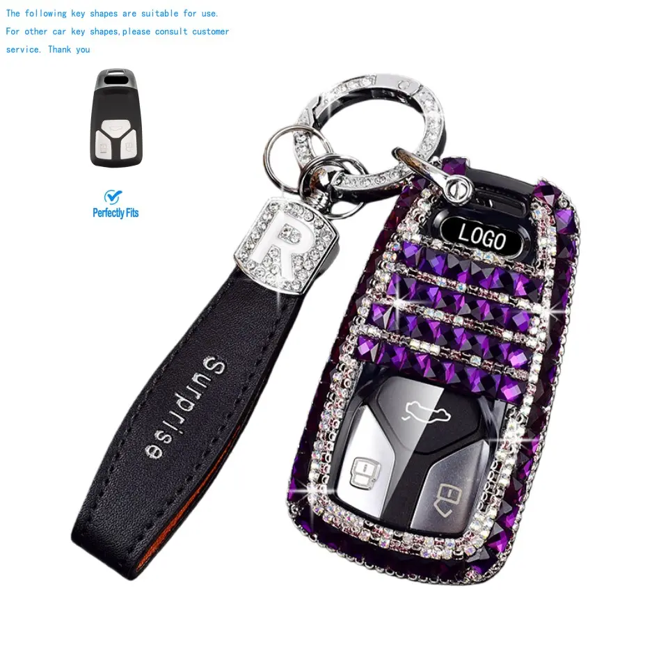 Special gifts include a key bag studded with diamonds. This versatile and eye-catching key storage bag is suitable for a girl's gathering. It is applicable to Audi A4 B9 A5 A6 8S 8W Q5 Q7 157.48-inch S5 S7 TT and other models.