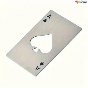 Poker Card Shaped Stainless Steel Bottle Opener, Compact Portable Multipurpose Cap Opener, Durable Beer & Soda Bottle Opener, Practical Home Bar Accessory For Daily Use, Gatherings, Parties And Various Events