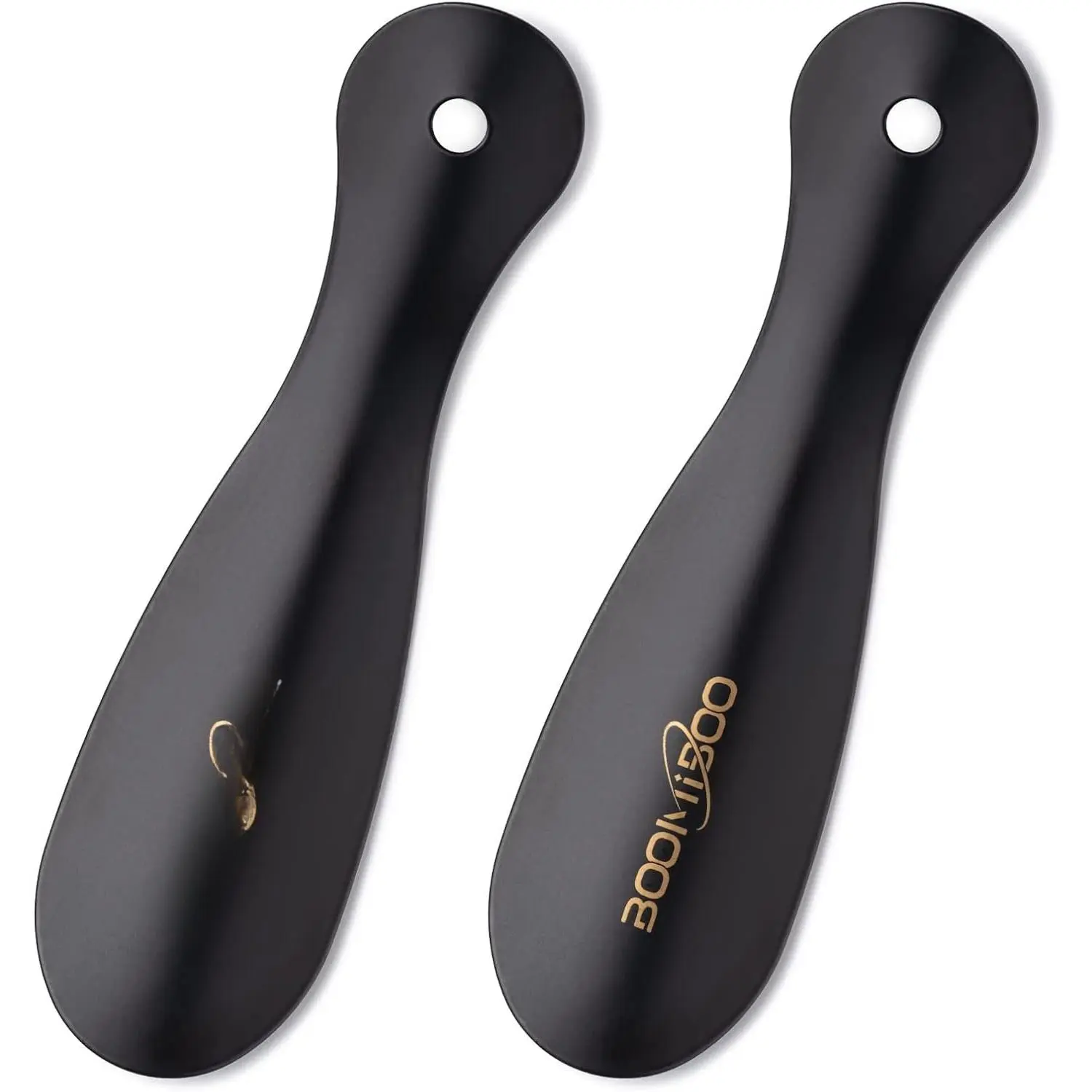 2 Pack Metal Shoe Horns - Durable 7.5 Inch Shoe Helper with  Handle, Travel Friendly Shoe Horns