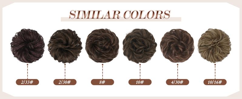 messy bun hair large wavy curly elastic scrunchies ponytail extensions synthetic chignon hairs for women black 1 94oz messy bun hair large wavy curly elastic scrunchies ponytail extensions synthetic chignon hairs for women black 1 94oz