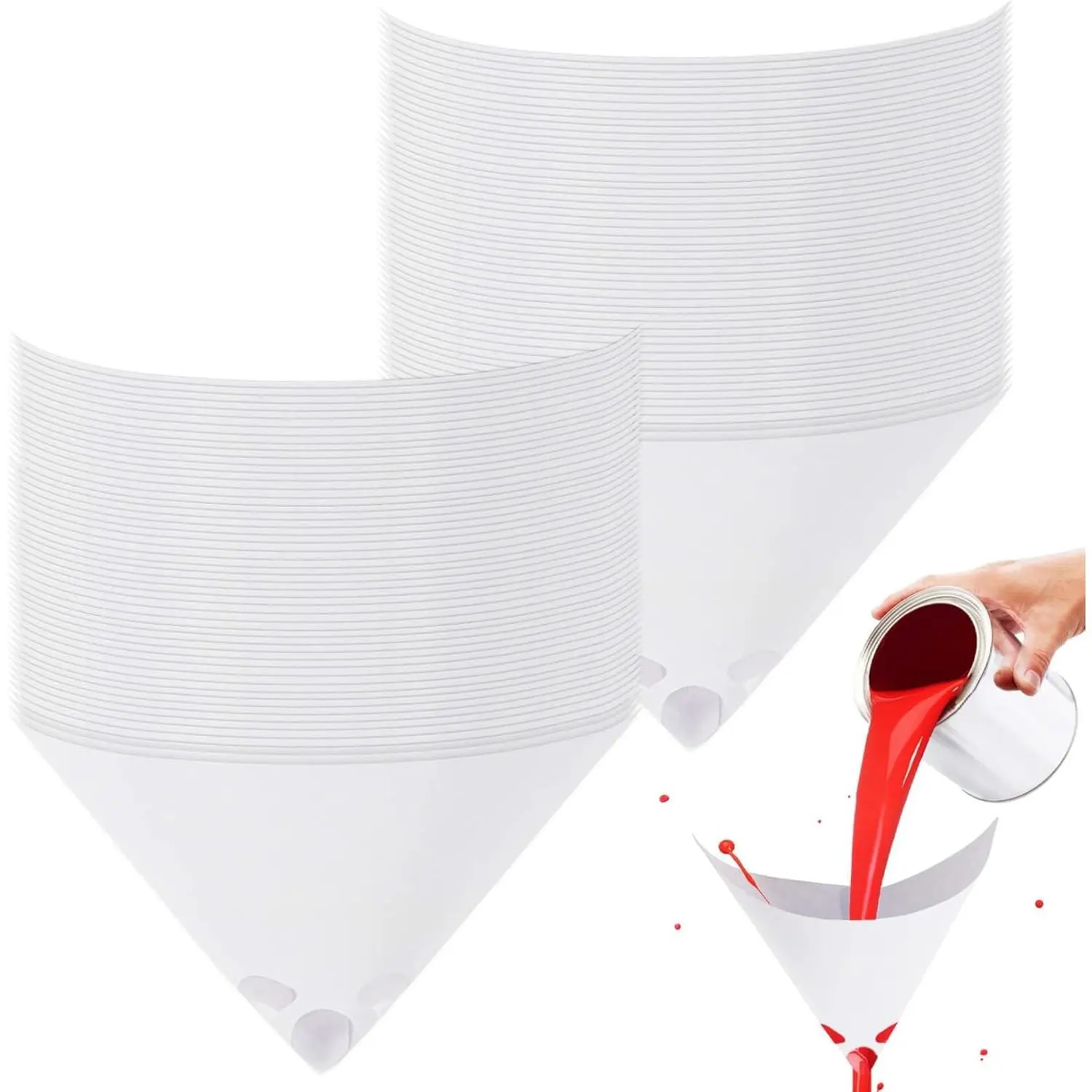 100 count  Strainers Paper Cone  Mixing Cup Strainer Fine Mesh Filters Funnel Filter Disposable   Sprayer Accessories Automotive  Repair  Tools & Equipment