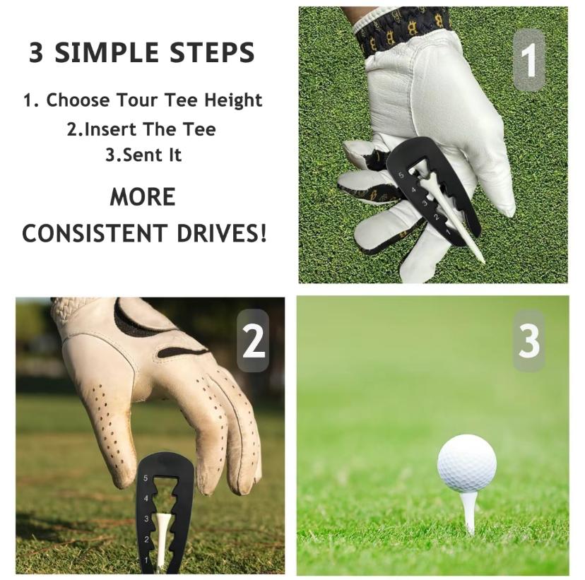 Golf Tee Height Tool,Adjustable Tee Height Setter Elevator Tool Height Measuring Device Lightweight Swing Training Aid