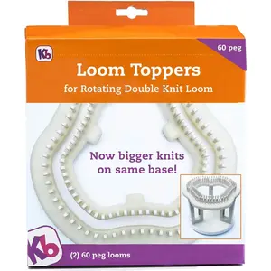 60-Peg Capacity Round Knitting Looms for Rotating Double Knit Loom System, Ideal for Versatile Knitting Projects
