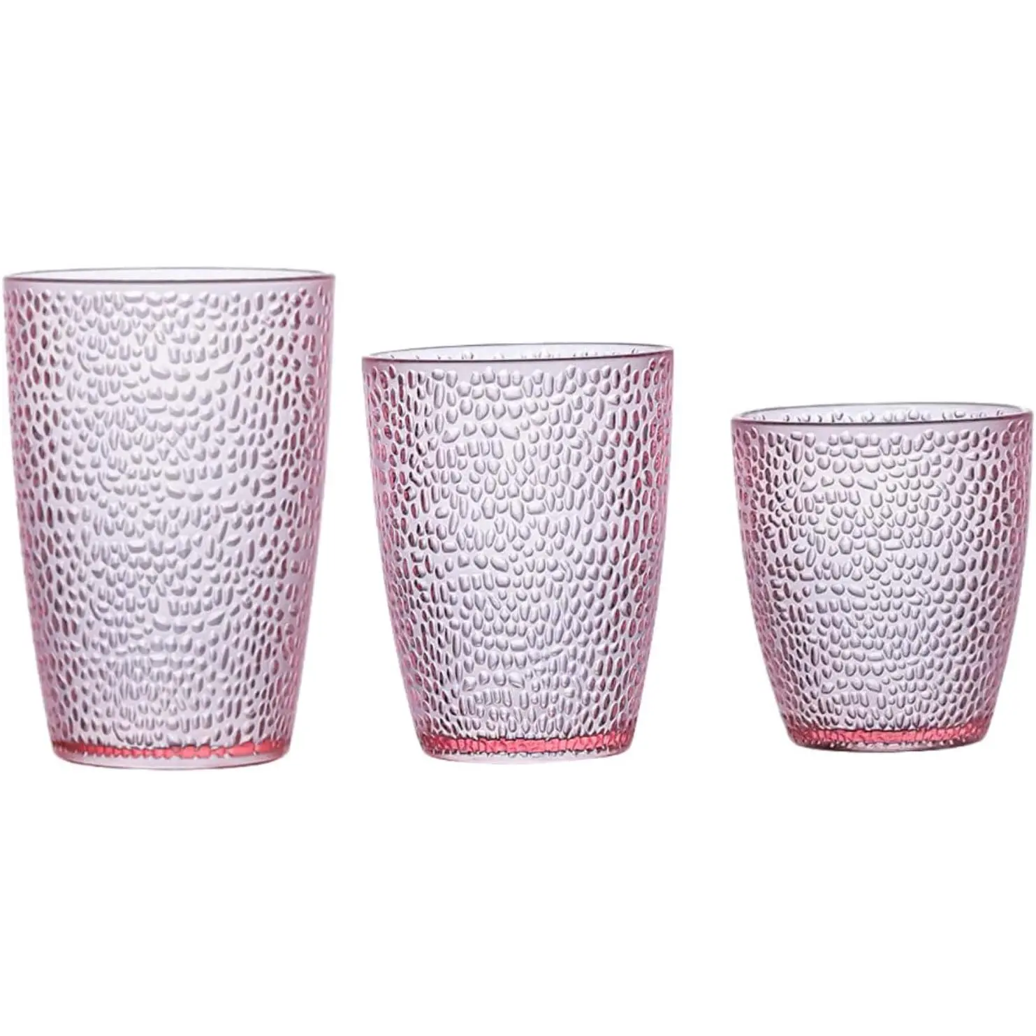 3-PC Unbreakable  Cup Set - Shatterproof, Dishwasher Safe, 92%  Clear (12.5/9.1/6.7oz)  Stackable Tumblers for Hot/Cold Drinks