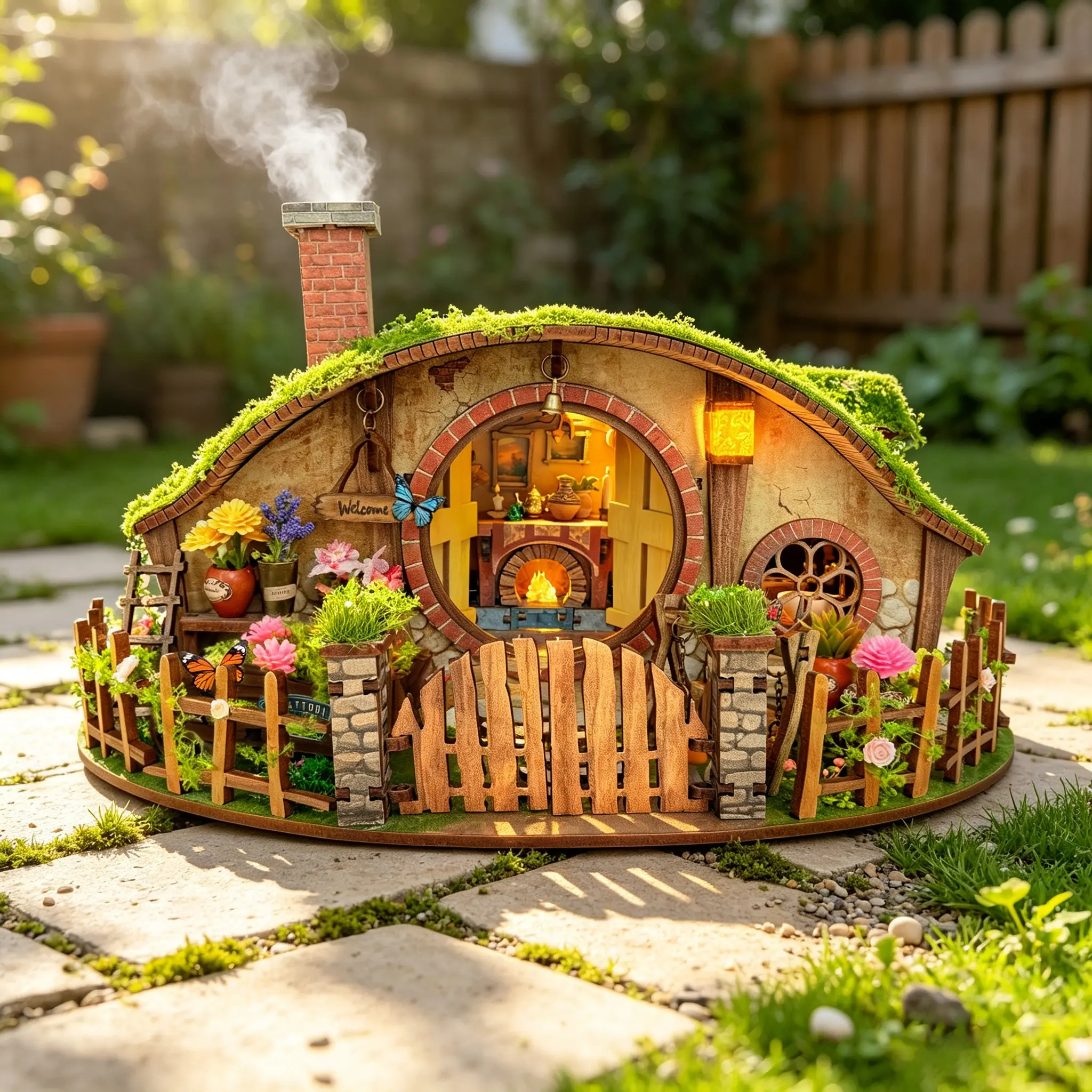 Handmade Magic Ring House Assembly Model – Wooden House Kit for Adults, a Toy Model Gift for Family and Friends on Birthdays, Back‑to‑School, New Year, Christmas and Valentine's Day.Unique Room Decor, College Dorm Decor.