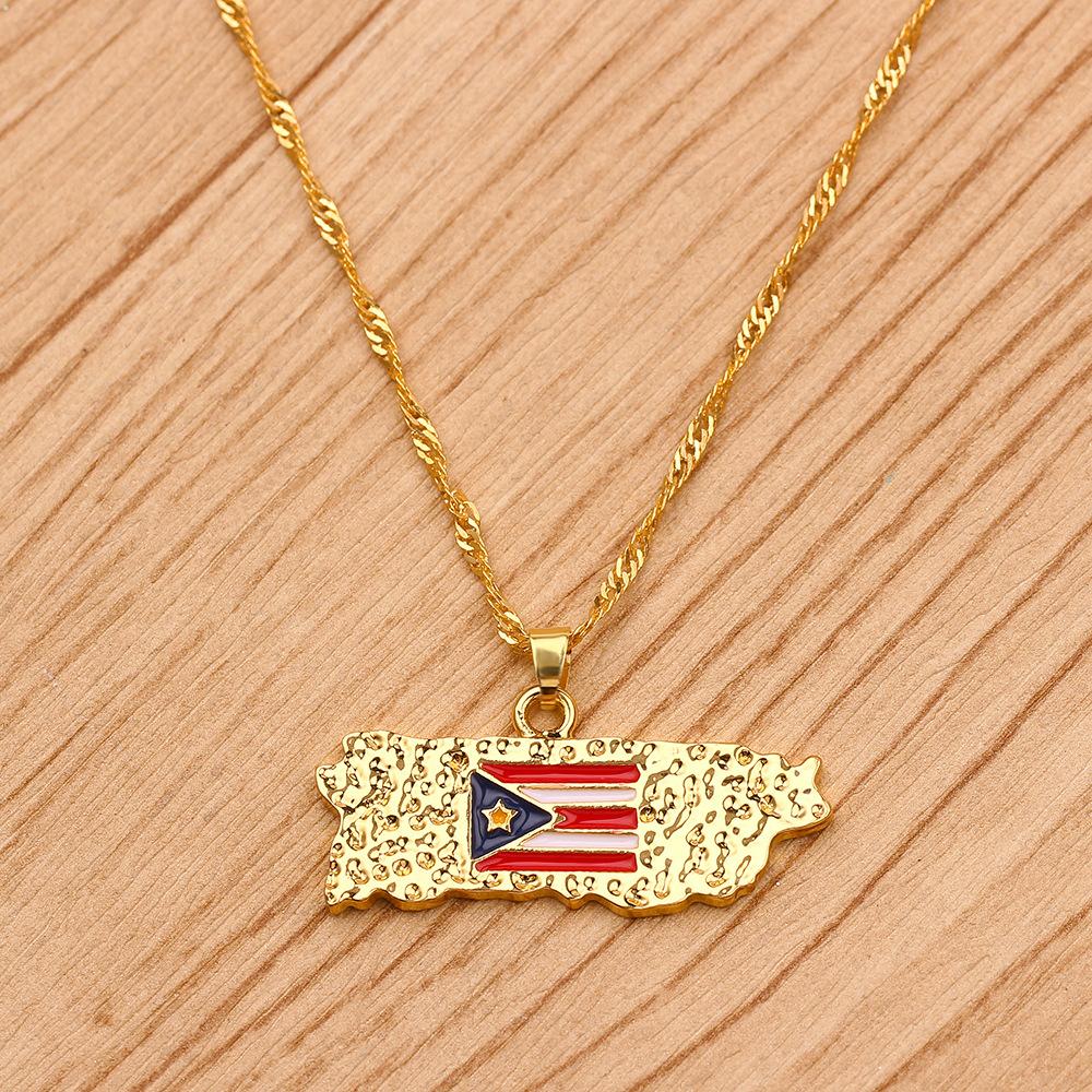 World Country Map Flag Pendant Necklace Gold Plated Alloy Charm Necklaces National Pride Jewelry for Men Women World Country Map Flag Pendant Necklace Gold Plated Alloy Charm Necklaces National Pride Jewelry for Men Women