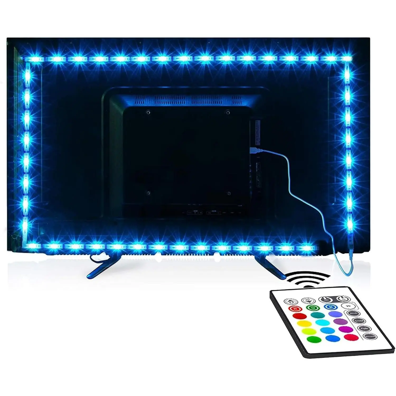 Tv Led Backlight, 8.2ft Led Strip Lights for 40-60in Tv, USB Powered Tv Lights kit with Remote, RGB Bias Lighting for Room Decor