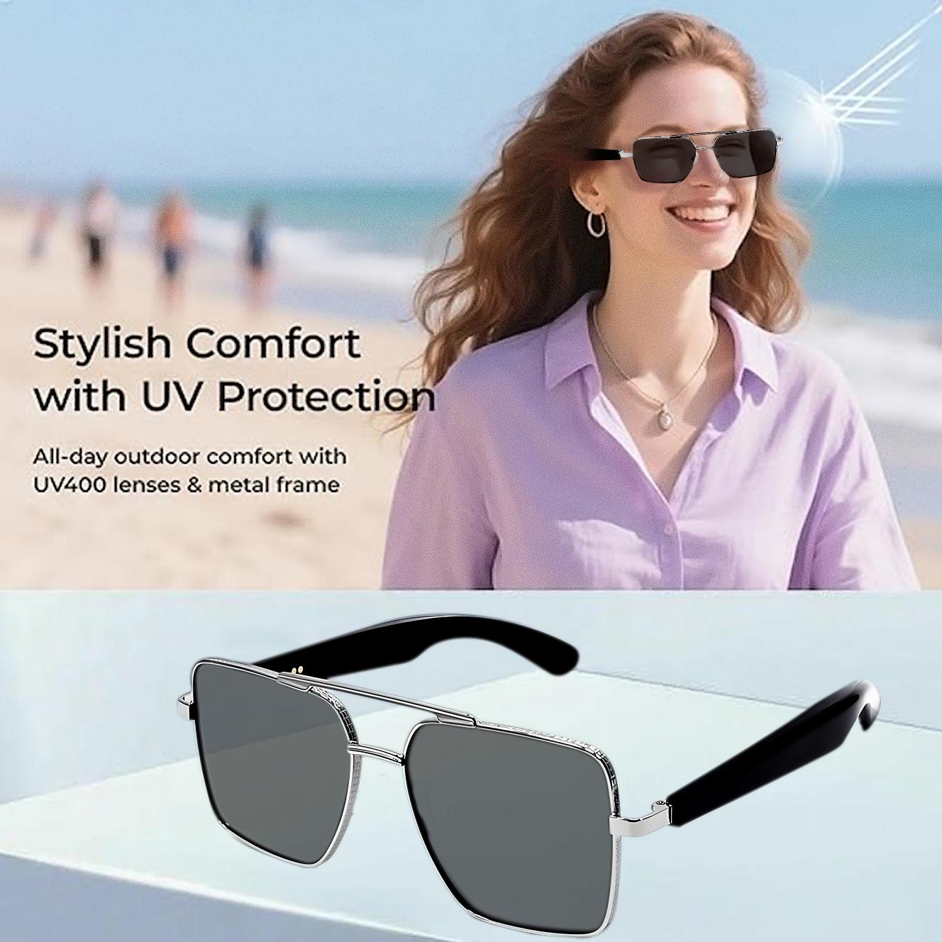 Touch-Sensitive Smart Glasses, One-Click Switch Technology, Trendy Design, Unlock New Communication Methods, Lithium Ion Batteries Included