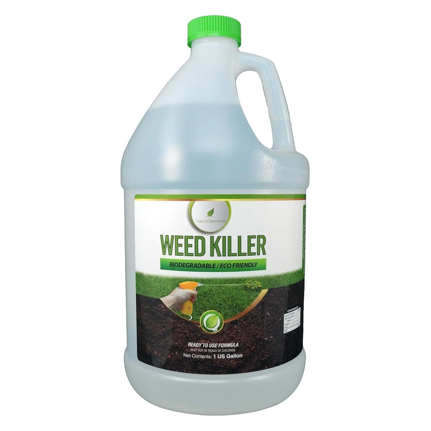 Natural Elements Weed Killer | Pet Safe, Safe Around Children | Natural Herbicide (1 Gallon)