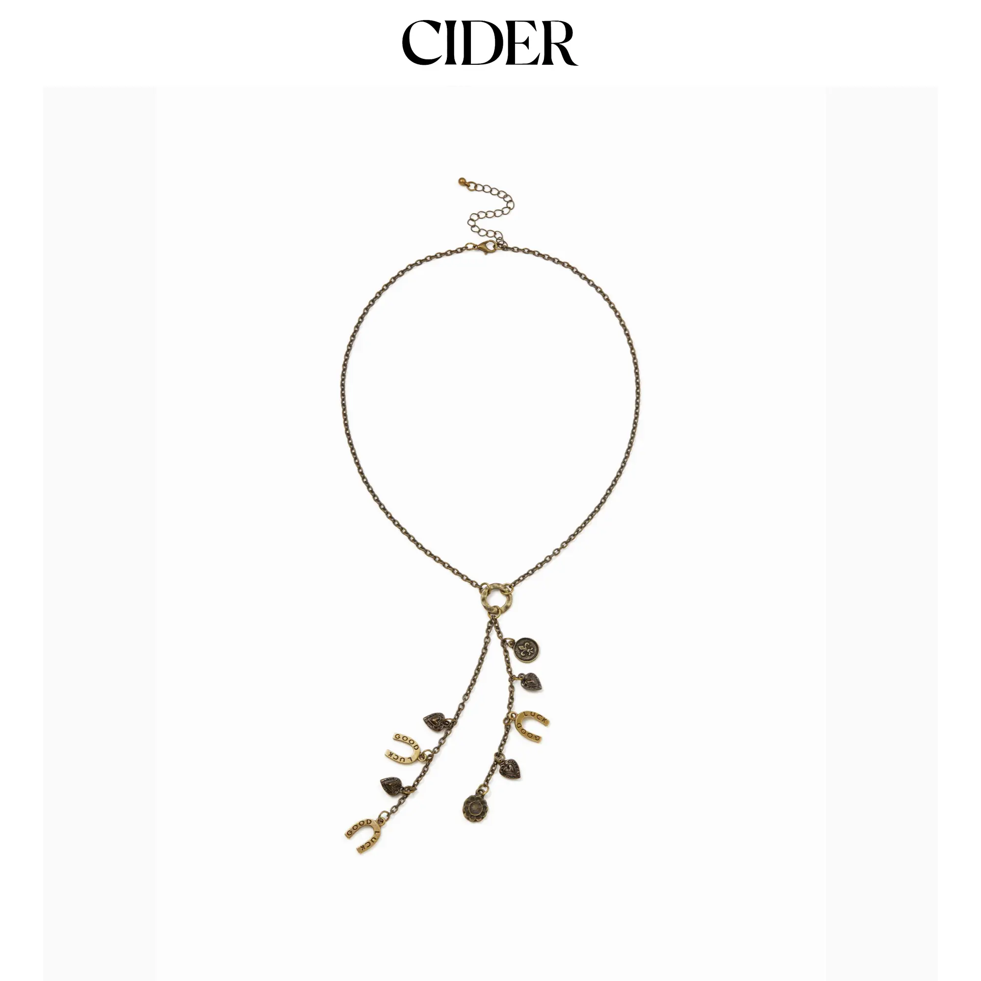 Cider HORSESHOE & HEART NECKLACE