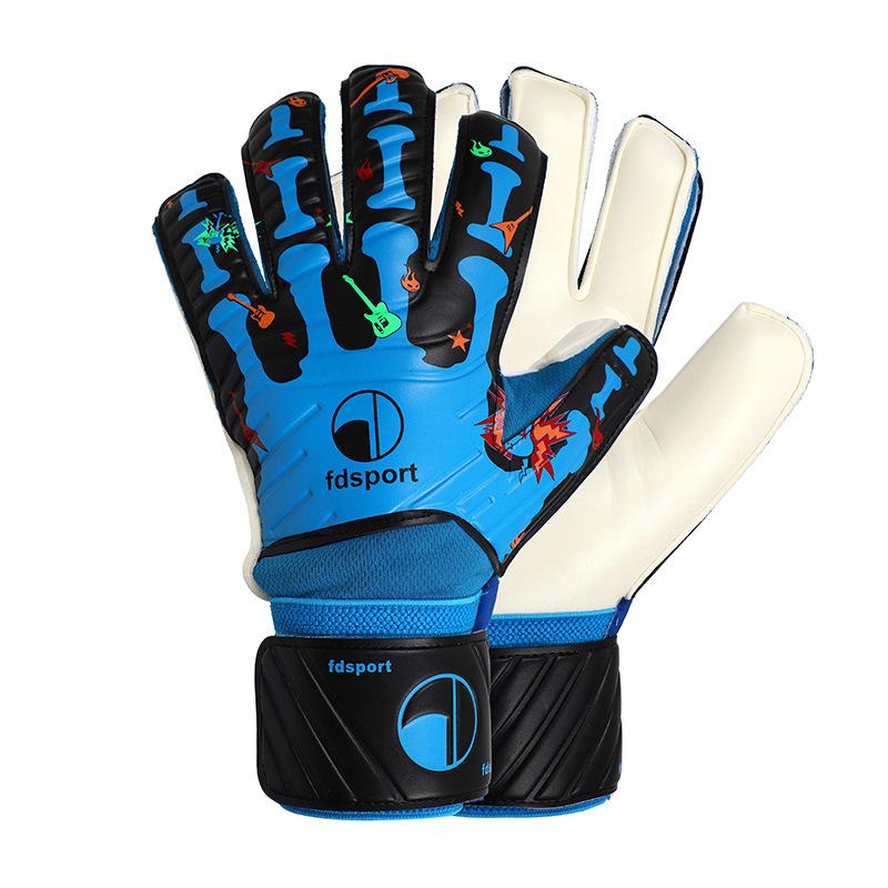 New football goalkeeper gloves with finger protection, latex palm, suitable for adult and children training 	   football drip soccer accessories goalie