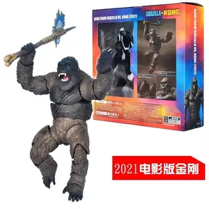 14CM 2021 King Kong Vs Godzilla Action Figure Movie Model Movable Joints Chimpanzees Gojira Figma Toys For Children Kids Gifts