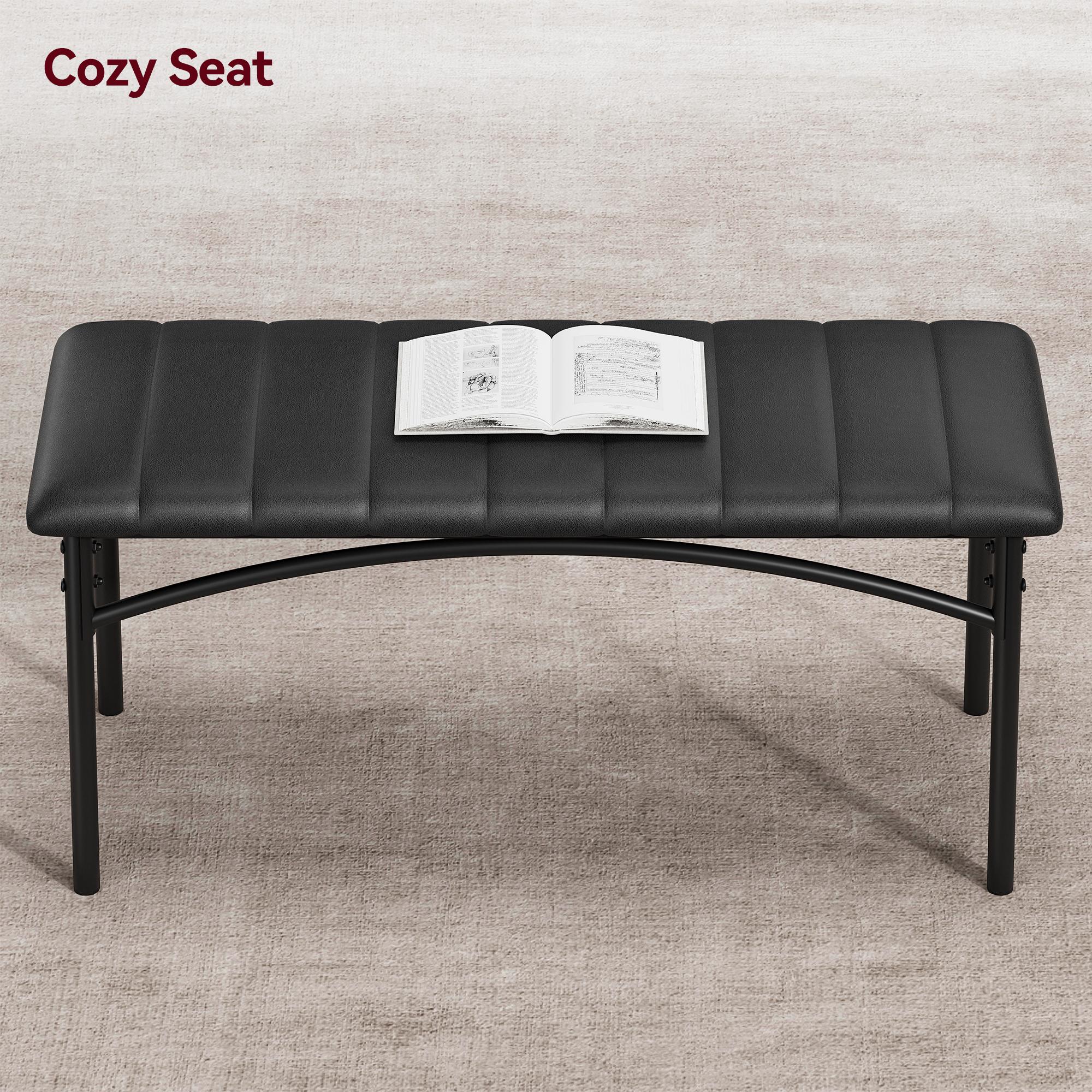 Garvee 4-Person Dining Table Set with Upholstered Chairs and Bench, Rectangular Kitchen Table Ideal for Small Spaces, Apartments, Homes, Studios, Available in Rustic Grey and Brown