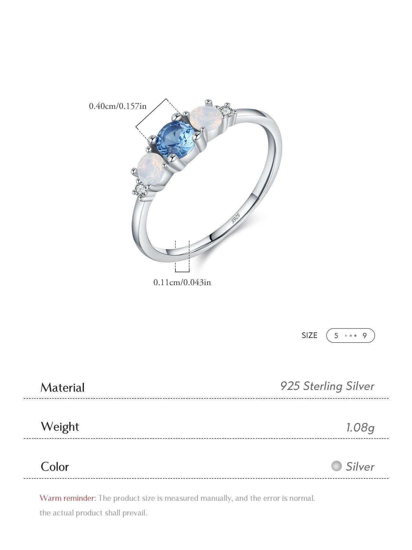 925 Sterling Silver Artificial Crystal Decorated Ring, Fashion Jewelry for Party, Daily Clothing Decor, Trendy All-match & Exquisite Jewelry for Birthday Gift