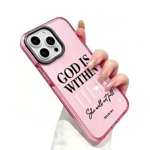Phone Case for iPhone 17 16 Plus 15 Pro Max 14 13 12 11 17Air God is within her Pattern Non-Yellowing Shockproof Soft Silicone Transparent Cover iPhone  case