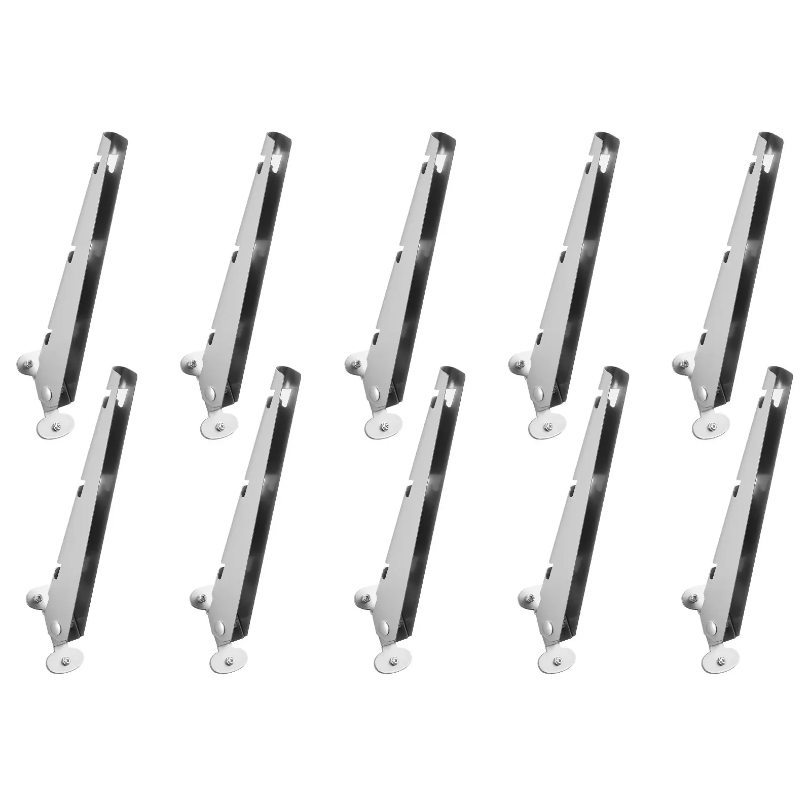 【DealsForYouDays】VEVOR Barbed Wire Arm, 10 Packs 12.2 in Fence Post Extender, Flat or Surface Mounted, Galvanized Steel Fence Height Extender, Protect Privacy and Prevent Pets Jumping Off, for Outdoor Wood Concrete Fences