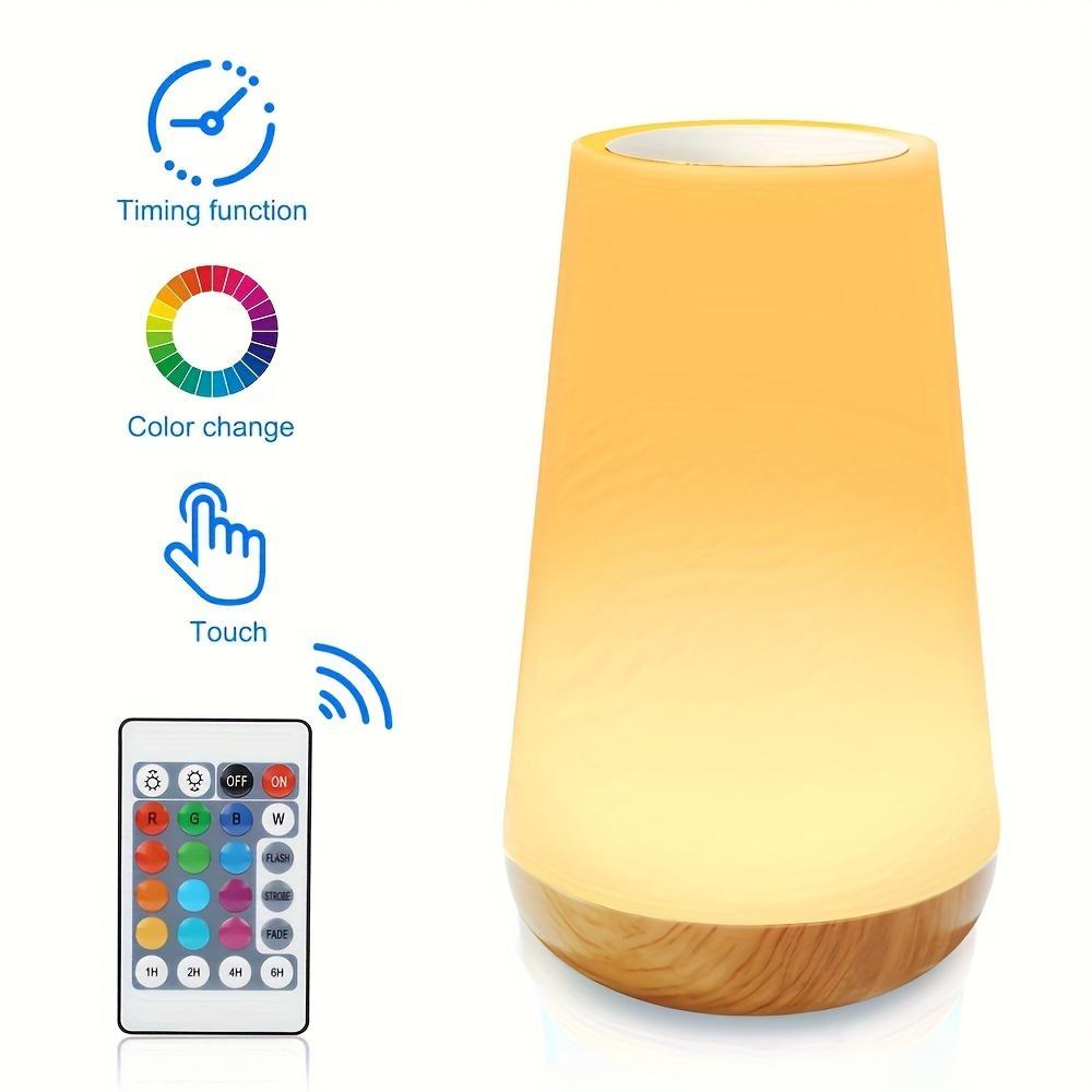 Portable Table Lamp, 1 Count USB Rechargeable LED Night Light with Touch Control, Adjustable Brightness Night Light for Bedroom & Bathroom, Table Bedside Lamp
