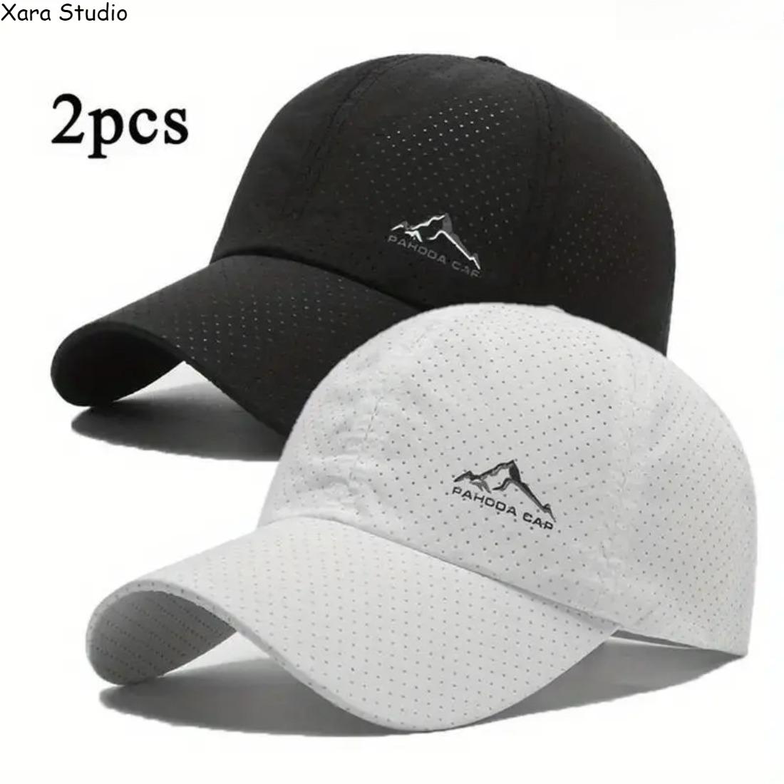 2 Pack Quick Dry Baseball Caps for Men & Women – Lightweight Breathable Moisture-Wicking Sports Hats, Sun Protection Outdoor Cap with Mountain Logo for Hiking, Camping, Running & Daily Wear 2 Pack Quick Dry Baseball Caps for Men & Women – Lightweight Breathable Moisture-Wicking Sports Hats, Sun Protection Outdoor Cap with Mountain Logo for Hiking, Camping, Running & Daily Wear