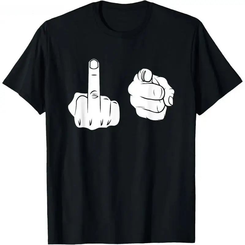 Men's/Women's Relaxed Fit Shortsleeve Sports Top - Graphic Middle Finger Print, Soft Fabric, Casual Streetwear Apparel Made in USA