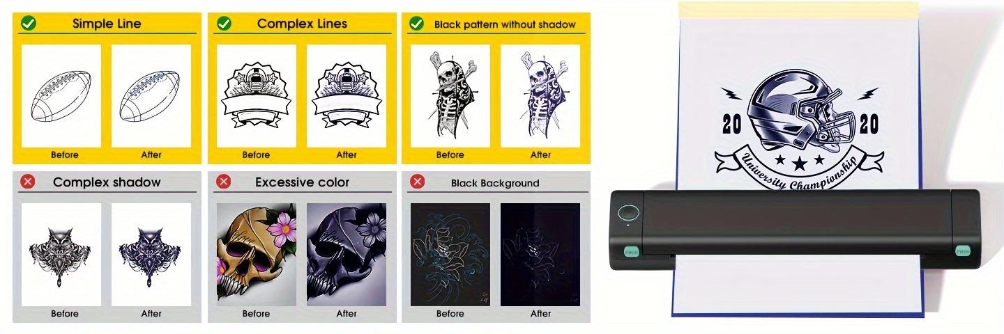 New Phomemo M08f Tattoo Transfer Printer Wireless A4 Thermal Advertising printing and drawing equipment