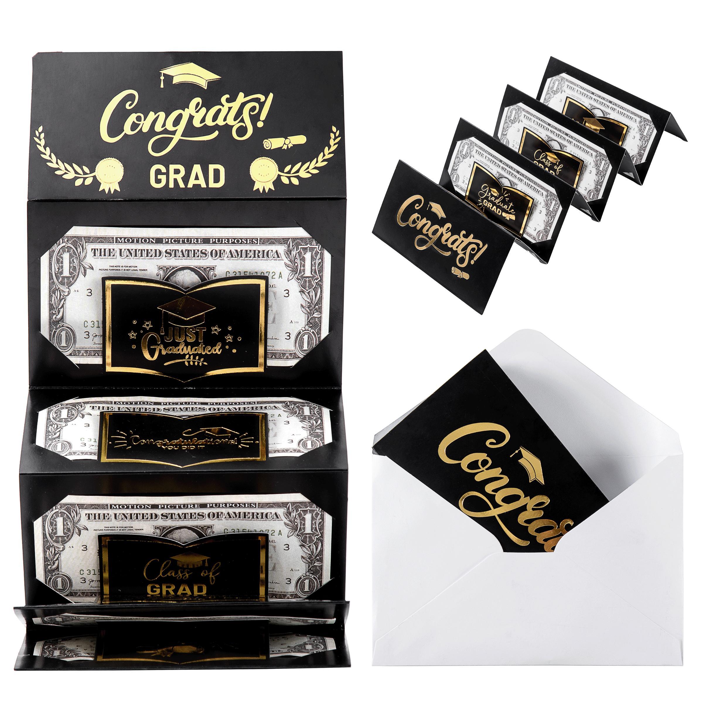 Graduation Season Gift, 1 Count Creative Money Holder with Gift Box, 1 Count Graduation Greeting Card, Party Supplies for Graduation Ceremony, Graduation Gifts
