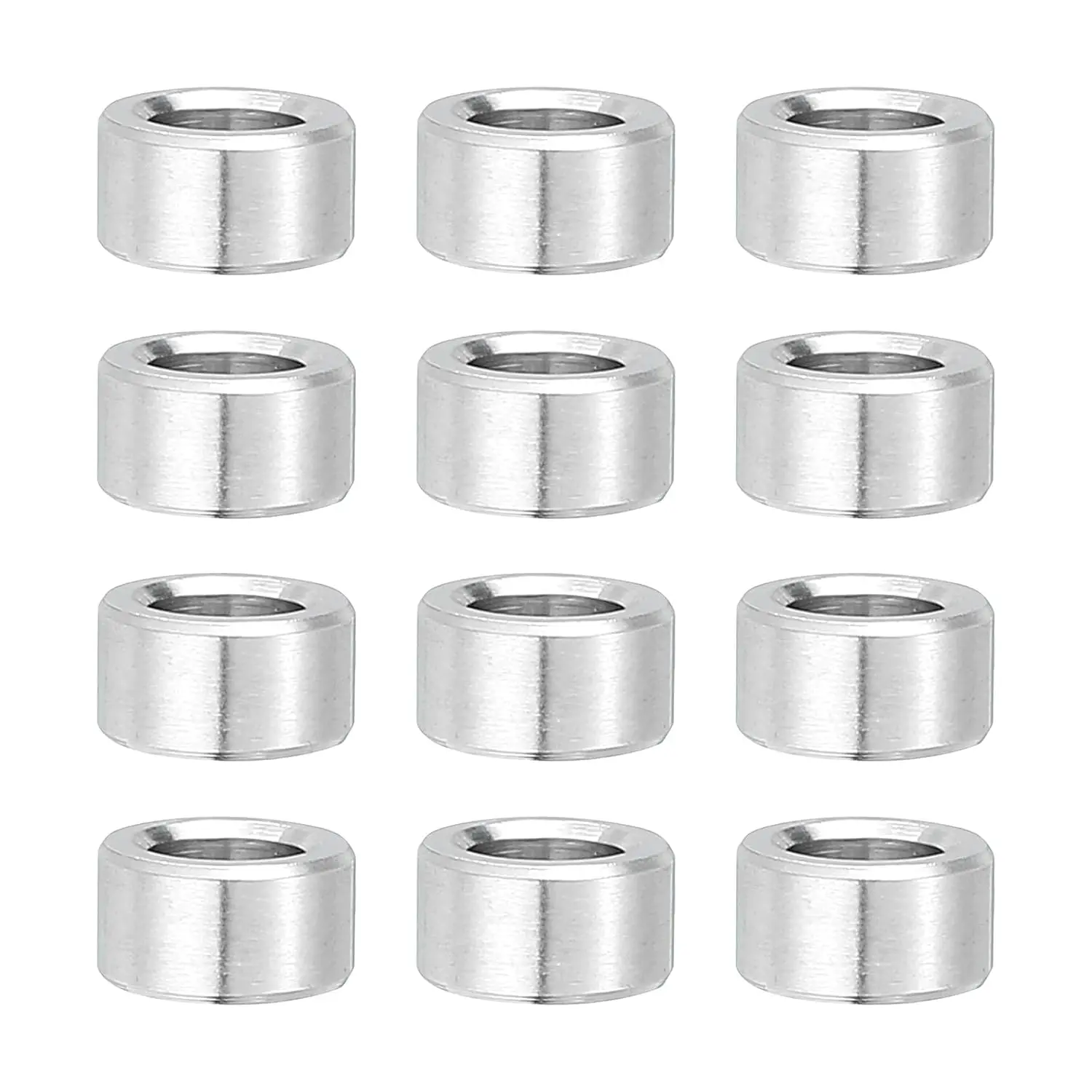 M8 Stainless Steel Spacers, 8mm ID x 12mm OD x 5mm L Round Bushing Screw Standoff Spacer for 5/16" M8 Screws  Nuts, 12 count