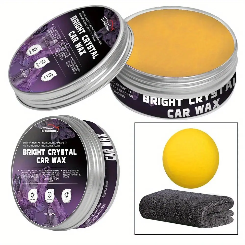 Car Wax Crystal Plating Set Auto Nano Ceramic Coating Scratch Removal Agent Car Wax Polishing Paste Maintenance Care Cream