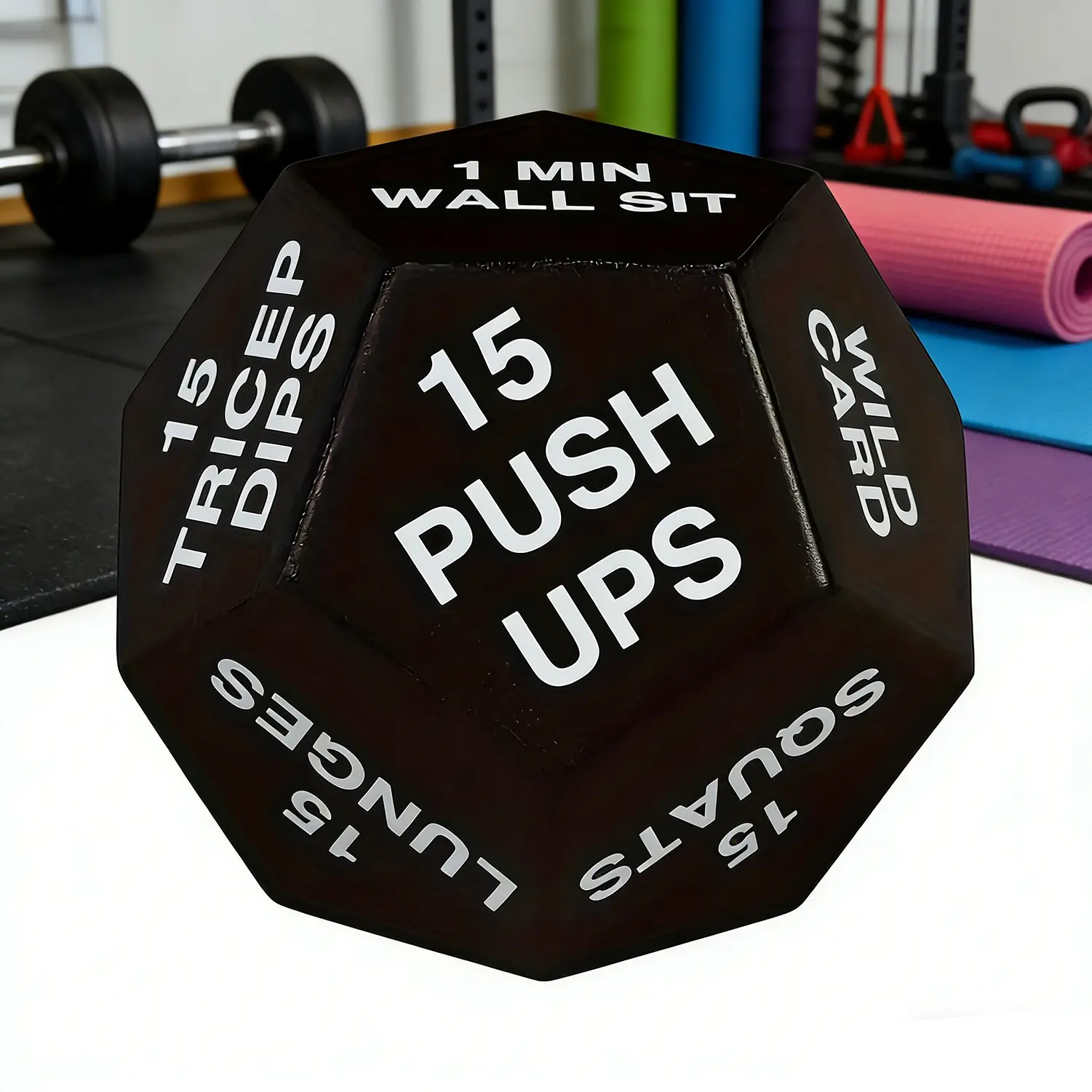 12-Sided Fitness Dice, Random Training Plan, Home Gym Essential, Fun Decision Maker, Entertainment Accessory, Indoor Workout Tool