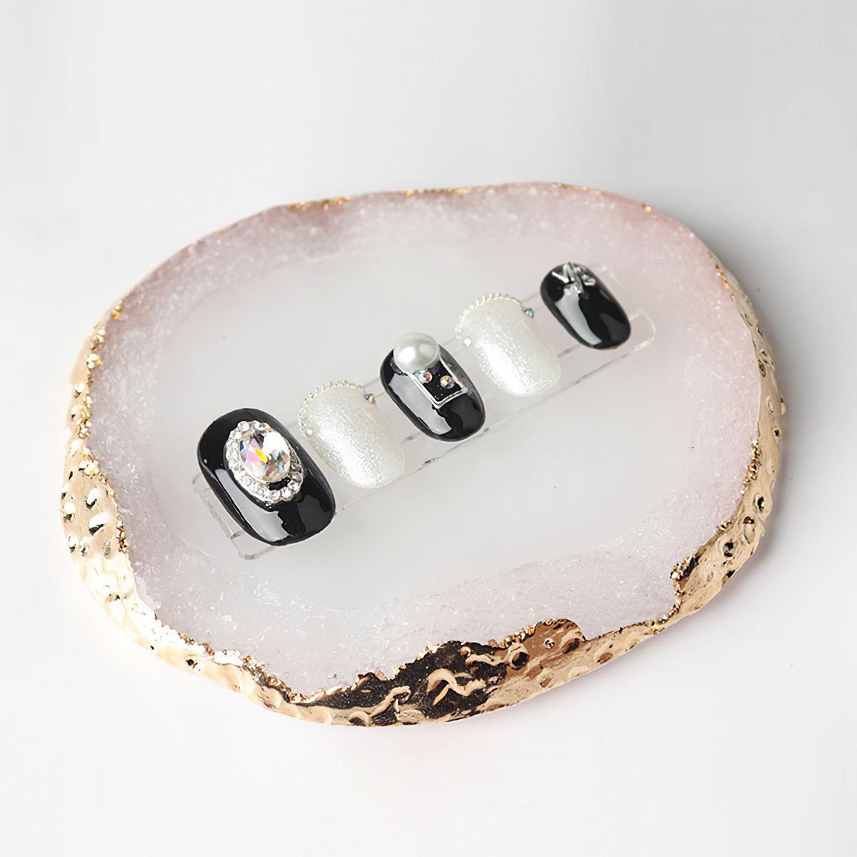 1 Piece Resin Jewelry Tray, DIY Nail Art Decoration, Home Decoration, Home Decor Organiser