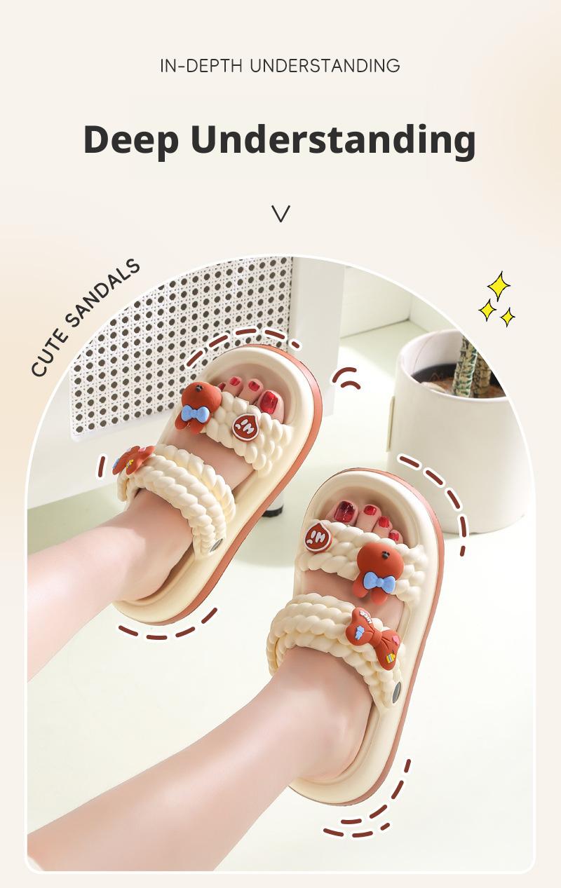 New thick-soled women's slippers, non-slip cute sandals