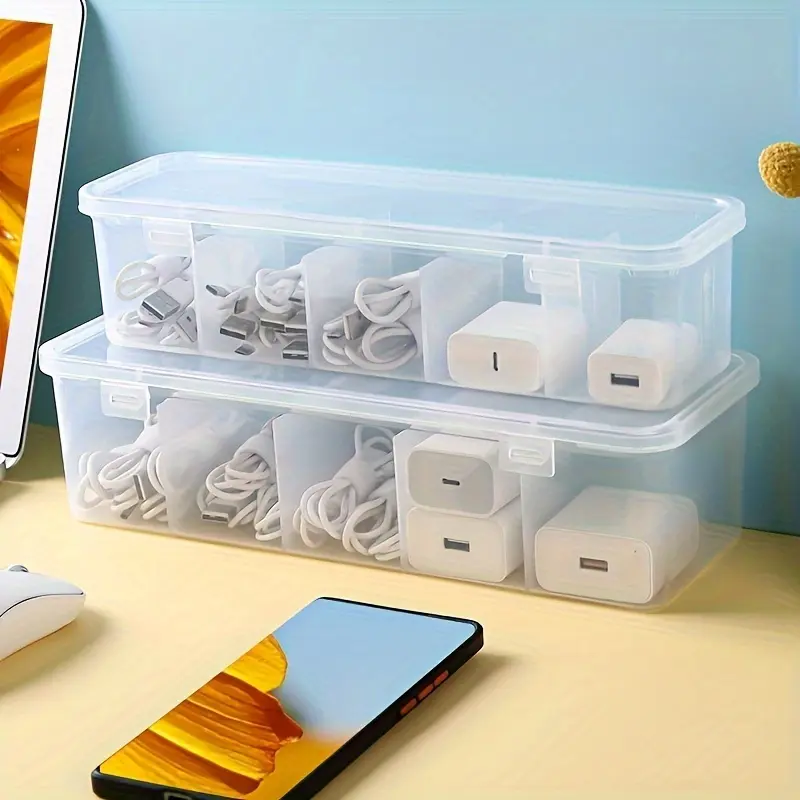 Cable Management Box, Multifunctional Cable Storage Box, Durable Cable Organizer for Home & Office
