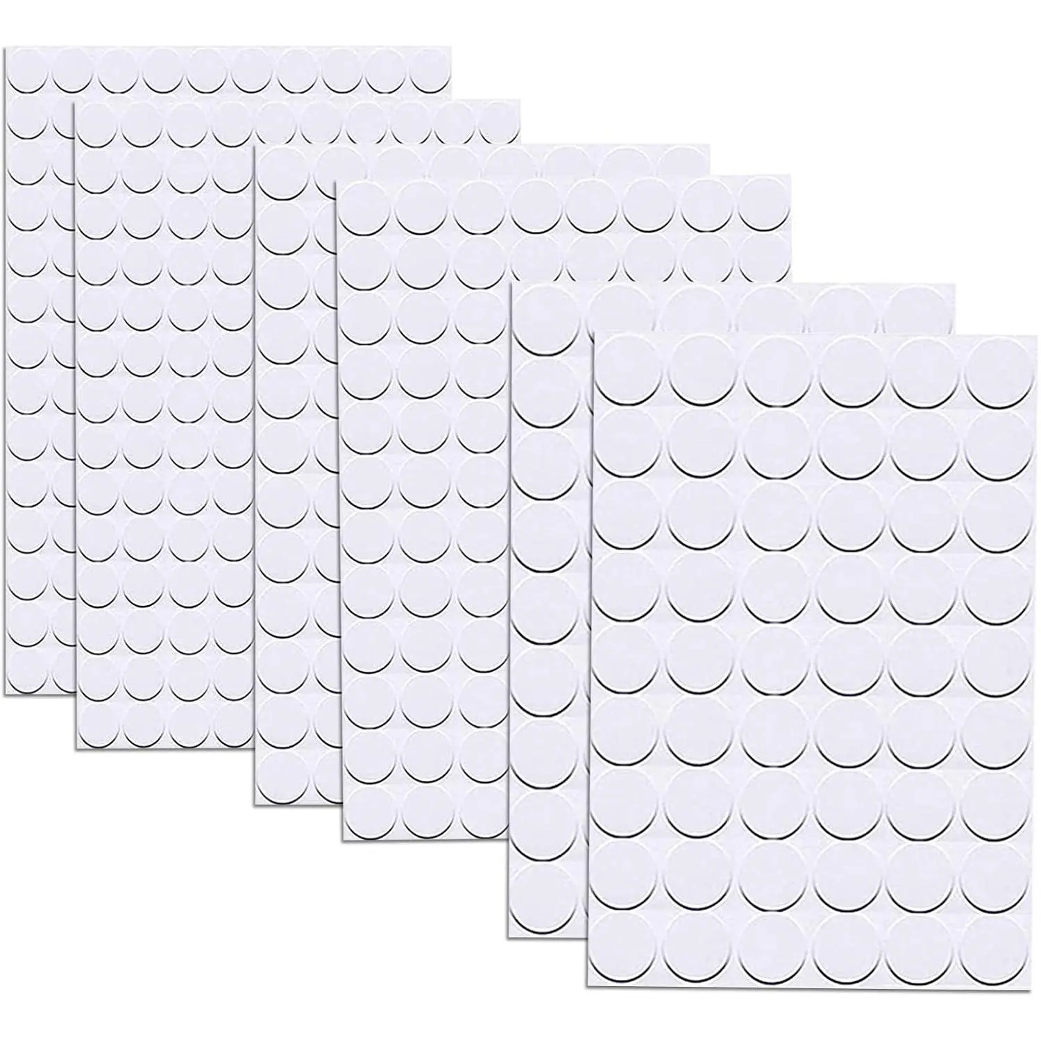 580 count Self-Adhesive Screw Hole Stickers, 6-Table Self-Adhesive Screw Covers Caps  Sticker 12mm, 15mm, 21mm White