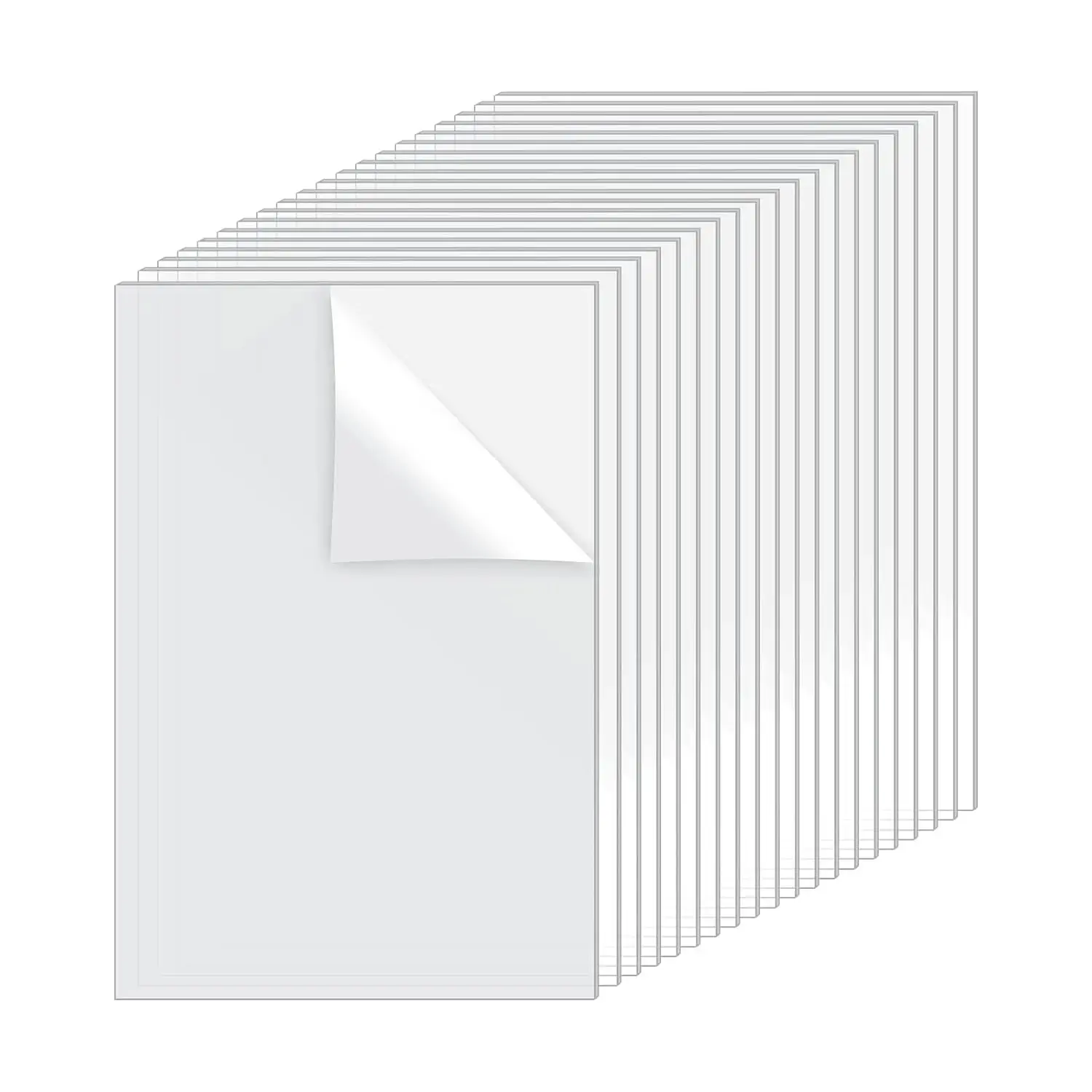 Pack of 20 Acrylic Glass Panels 10 x 15 cm Clear Transparent Sheets 1 mm Thick for Picture Frames Painting Project Exhibition