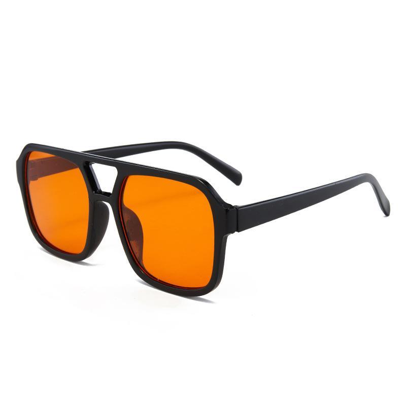 5-Pack Unisex Vintage Rectangle/Rounded Sunglasses – Trendy Retro UV400 Polarized Shades  Black/Yellow/Red, Lightweight Adjustable Streetwear Eyewear for Summer Travel/Beach/Driving/Daily