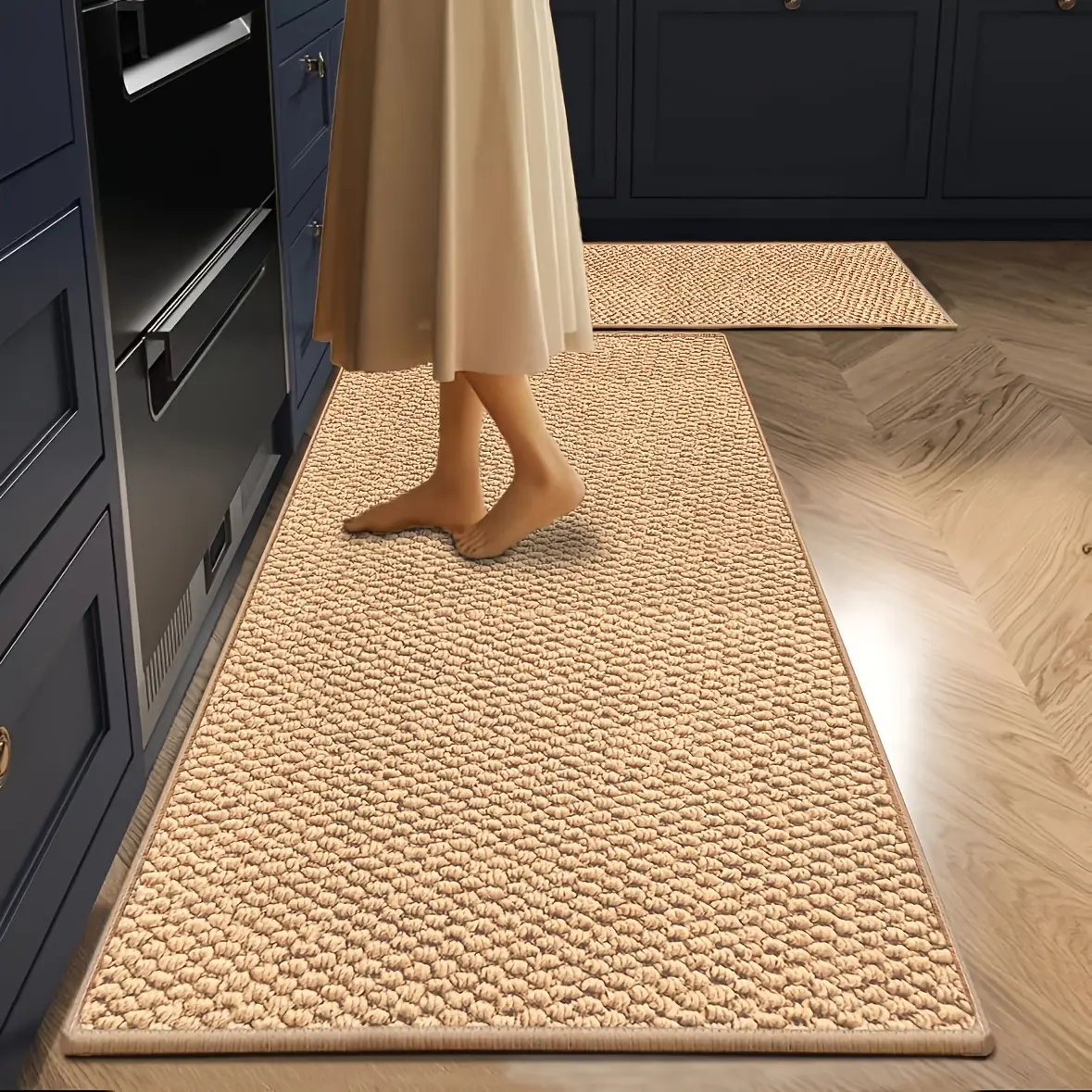 Veluma 1300GSM Washable Kitchen Runner Mat Soft Home Rug for Hallway Laundry Room Bathroom Entrance Beige Swordfish Pineapple Decor Living Essentials
